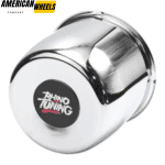 108mm 4.25in Push Through Center Cap Chrome Carbon Steel (Iron) Available - Image 3