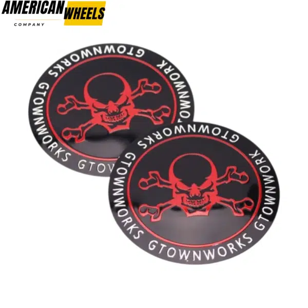 4pcs Skull 68mm 2 21/32in Center Cap Sticker Aluminum - 20220958X4 - Image 3