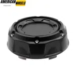 4pcs 109mm 4 9/32in Raxer Wheel Center Caps Black - 20274135 - Image 2