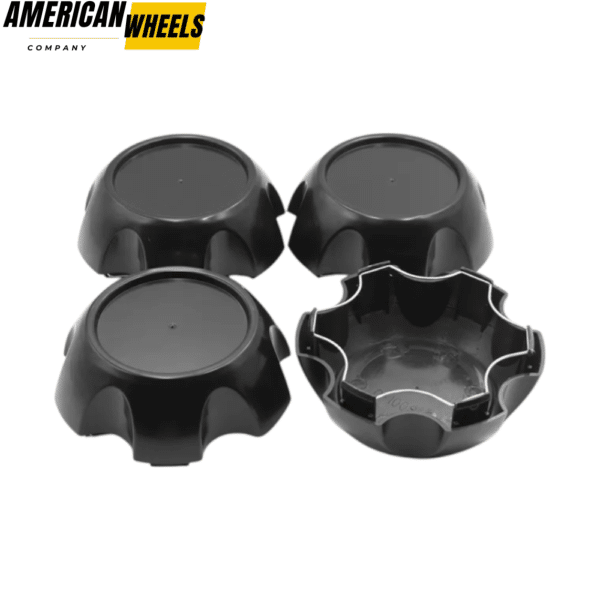 4pcs 133mm 5 7/32 Wheel Center Caps Matt Black - 20274127 - Image 2