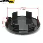Renault Curved Wheel Center Caps 4pcs OD: 57mm 2 7/32in ID: 52mm 2 1/16in - 20274200BK - Image 4