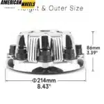 4pcs 214mm(8.43in) Wheels Center Cap for Chevrolet #15006332 GMC #15039488 #5075 - 20213923 - Image 5