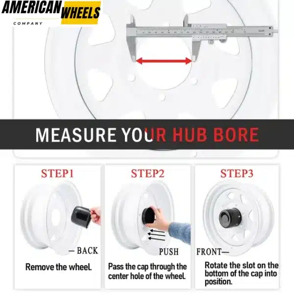 4.25 Push Through Center Caps for 4.25" Trucks Trailers Rims Bore 3.66" Height - 20274169 - Image 2