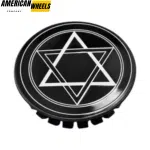 4pcs Dodge brothers 59mm 2 5/16in Hubcaps #9594156 #9593169 #9595157 Compatible With Most Models - 20214304(14298BK+14006)x4 - Image 2