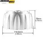 RhinoTuning 4Pcs 111mm 4 11/32in Silver Wheel Center Caps Replacement - 20214678SV - Image 4