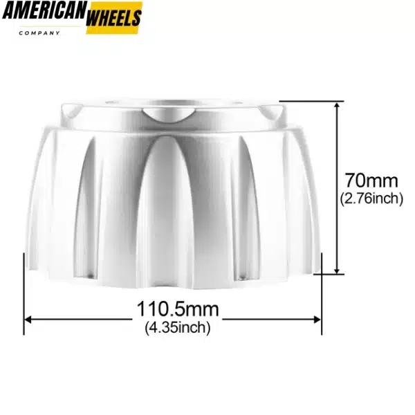 RhinoTuning 4Pcs 111mm 4 11/32in Silver Wheel Center Caps Replacement - 20214678SV - Image 4
