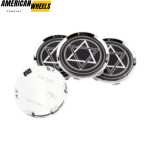 4pcs Saturn Vauxhall Opel Hexagonal Star 64mm 2 1/2in Wheel Center Caps #93358015 - 20214019(14006+13575CH)x4 - Image 2