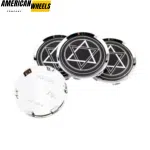 4pcs Saturn Vauxhall Opel Hexagonal Star 64mm 2 1/2in Wheel Center Caps #93358015 - 20214019(14006+13575CH)x4 - Image 2