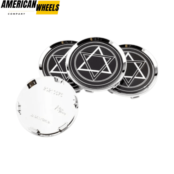 4pcs Saturn Vauxhall Opel Hexagonal Star 64mm 2 1/2in Wheel Center Caps #93358015 - 20214019(14006+13575CH)x4 - Image 2