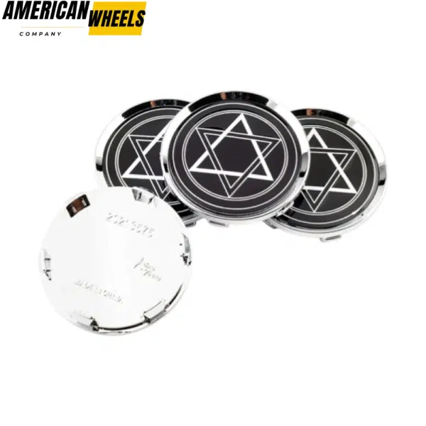 4pcs Saturn Vauxhall Opel Hexagonal Star 64mm 2 1/2in Wheel Center Caps #93358015 - 20214019(14006+13575CH)x4 - Image 2