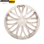 1pc Rambo 360mm 14 5/32in Tyre Rim Hub Cap Cover Red Black - 20274116RB - Image 2