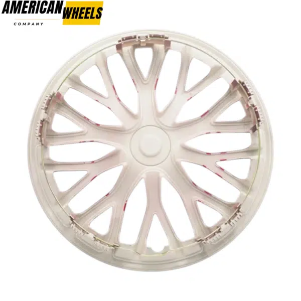1pc Rambo 360mm 14 5/32in Tyre Rim Hub Cap Cover Red Black - 20274116RB - Image 2