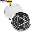 4pcs Saturn Vauxhall Opel Hexagonal Star 64mm 2 1/2in Wheel Center Caps #93358015 - 20214019(14006+13575CH)x4 - Image 3