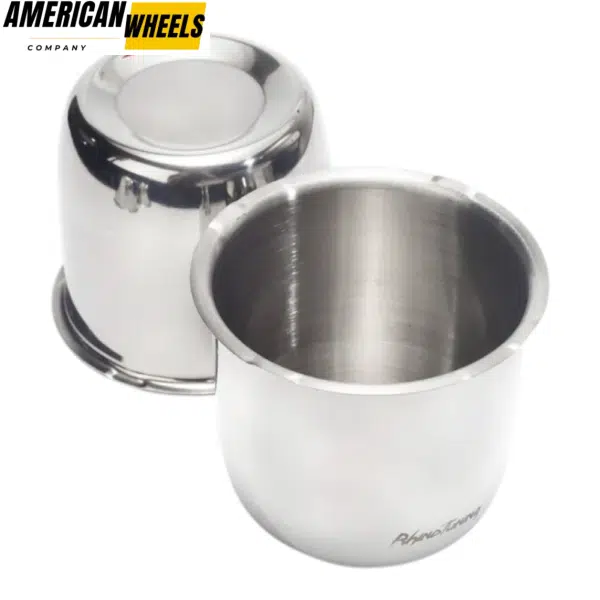 83mm 3.27in Push Through Center Cap Stainless Steel Bright Chrome With RhinoTuning - Image 4