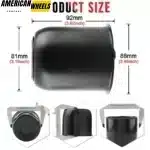 81mm 3.19 Trailer Center Caps for 3.19" Bore 3.62" Tall Stainless steel - 20274307 - Image 6