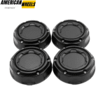 4pcs 109mm 4 9/32in Raxer Wheel Center Caps Black - 20274135