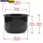 83mm/3.25in Push Through Center Caps for Eagle ALLOYS 5x4.5 (5x114.3) 5x4.75 (5x120.7) Wheel Rim 4pcs Center Caps  - 20274027 - Image 5