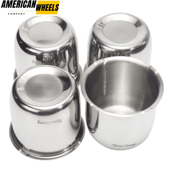 83mm 3.27in Push Through Center Cap Stainless Steel Bright Chrome With RhinoTuning - Image 8