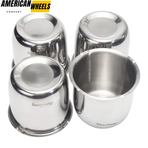 83mm 3.27in Push Through Center Cap Stainless Steel Bright Chrome With RhinoTuning - Image 8