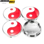 61mm (2.40in) Audi Subaru Snap-on Wheel Center Caps Yin & Yang Emblem - Image 10