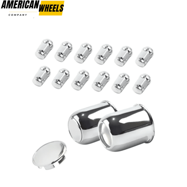 3.19 Trailer Center Caps 3.19" Bore 3.62" Tall Hub Cap and M12x1.25 Lug Nuts Sets  - 20274401 - Image 3