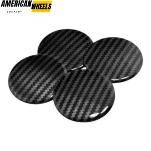 4pcs Black Grey Stripe 56mm 2 3/16in Wheel Center Sticker Clear Resin