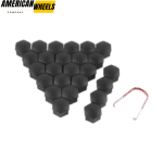 4pcs for Tesla Cybertruck Center Caps and 25pcs Lug Nut Covers Matte Black - 20250001MB[20214487MBRx4+23112227MBx25] - Image 3