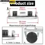 69mm(2 23/32in) Wheel Center Caps for BMW 1 2 3 5 6 7 X Z Series BMW Hub Caps - 20284005SV - Image 4