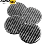 4pcs Black Grey Stripe 60mm 2 11/32in Wheel Center Sticker Clear Resin - Image 2