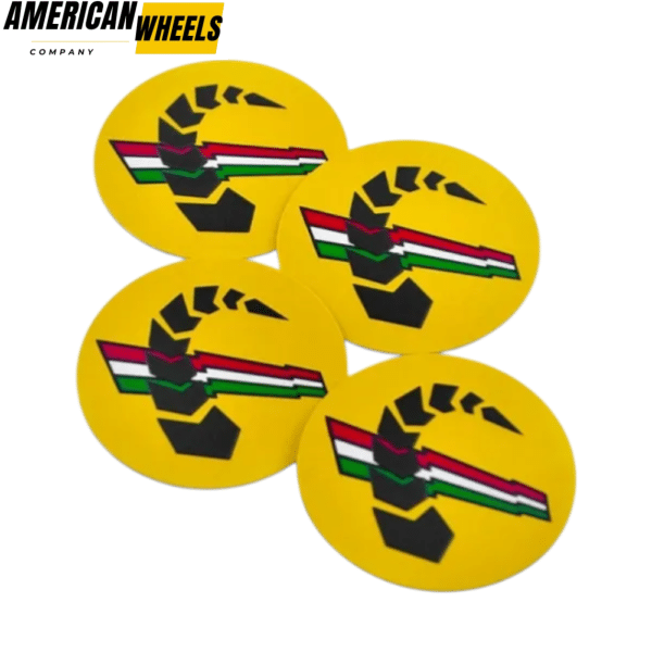 4pcs Abarth 48mm 1 7/8in Wheel Center Sticker Aluminum - 20214079 - Image 2