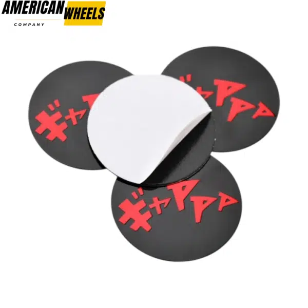 4pcs 50mm 1 31/32in Drift Onomatopoeia Wheel Center Sticker Aluminum - 20214417 - Image 4