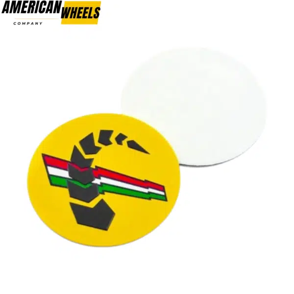 4pcs Abarth 48mm 1 7/8in Wheel Center Sticker Aluminum - 20214079 - Image 3