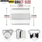 108mm(4.25in) Push Through Center Cap for Trailer/Truck Aluminum Car Rims Hubcap - 20274216SV - Image 5