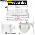 4pcs for 54.5mm 2 1/8in Subaru Center Caps BBS Ford Suzuki #09.23.394 - 20284002SV - Image 4