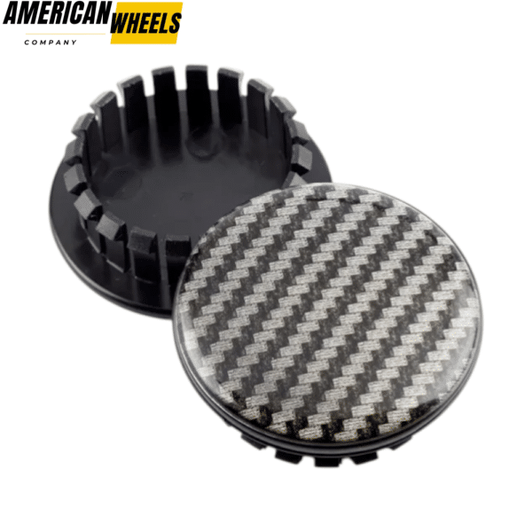 4pcs Carbon Fiber 59mm 2 5/16in Hubcaps #9594156 #9593169 #9595157 Suitable For Many Different Types Of Vehicles - 20214302(14298BK+14172)x4 - Image 3