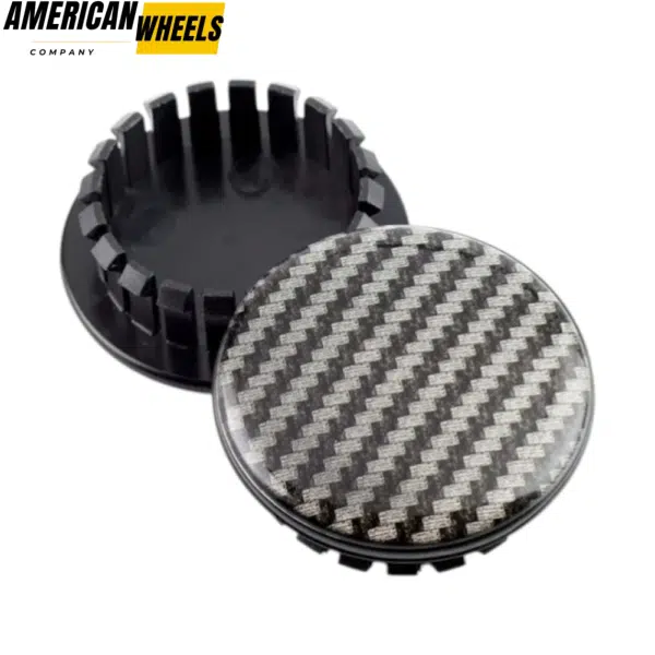 4pcs Carbon Fiber 59mm 2 5/16in Hubcaps #9594156 #9593169 #9595157 Suitable For Many Different Types Of Vehicles - 20214302(14298BK+14172)x4 - Image 3