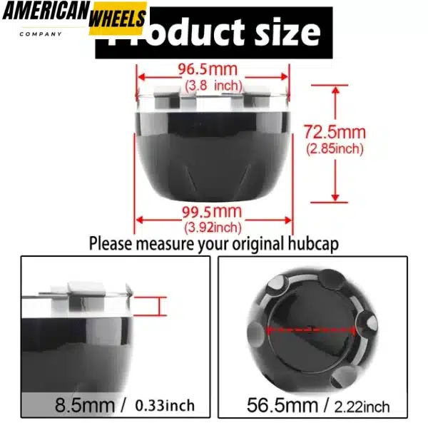 100mm(3.92in) Helo Wheel Center Caps Maxx6 #789K101 #X1834147-9SF - 20284008 - Image 3