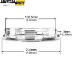 203mm 8in Wheel Center Caps for Chevrolet Silverado 1500 20" #20937762 - 20290008CH - Image 3