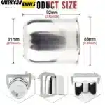 81mm 3.19 Trailer Center Caps for 3.19" Bore 3.62" Tall Stainless steel - 20274307 - Image 7