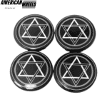 4pcs Dodge brothers 59mm 2 5/16in Hubcaps #9594156 #9593169 #9595157 Compatible With Most Models - 20214304(14298BK+14006)x4
