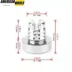 100pc 12mm Universal Wheel Rivets Nuts Rim Lip Replacement - 23112199CH - Image 4