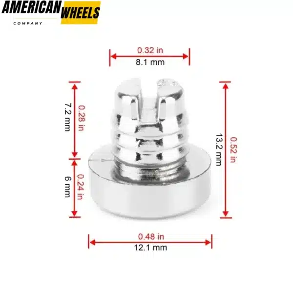 100pc 12mm Universal Wheel Rivets Nuts Rim Lip Replacement - 23112199CH - Image 4