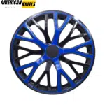 1pc Rambo 360mm 14 5/32in Tyre Rim Hub Cap Cover Blue Black - 20274116BB