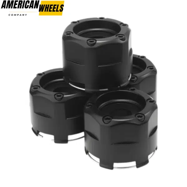 80mm 3.15in Fuel Wheel Center Cap 1003-47B Matte Black - 20274177 - Image 3