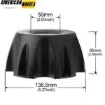 4pcs 137mm(5 6/16in) Black Wheel Center Cap for C-018 Hub Cover - 20214748 - Image 5