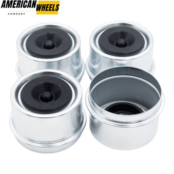 4pcs Metal 56mm 2 3/16in Shaft Head Cover With Rubber Silver - 20274110CH - Image 5