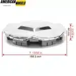 Chevrolet Wheel Center Caps for Envoy XL XUV N80 17" Rims 4pcs/1pc 188mm 7.42in - 20274185 - Image 5