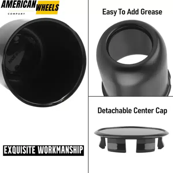 81mm(3.19in) Push Through Center Cap for 3.19" Center Bore 3.78" Tall Trailer/Truck Rims Wheel Hub Cap - 20274166HB - Image 2