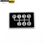 6 Speed Manual Stick Shift Stickers Aluminum Pattern - 20220896Ax1 - Image 2