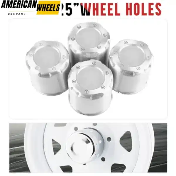 108mm(4.25in) Push Through Center Cap for Trailer/Truck Aluminum Car Rims Hubcap - 20274216SV - Image 4